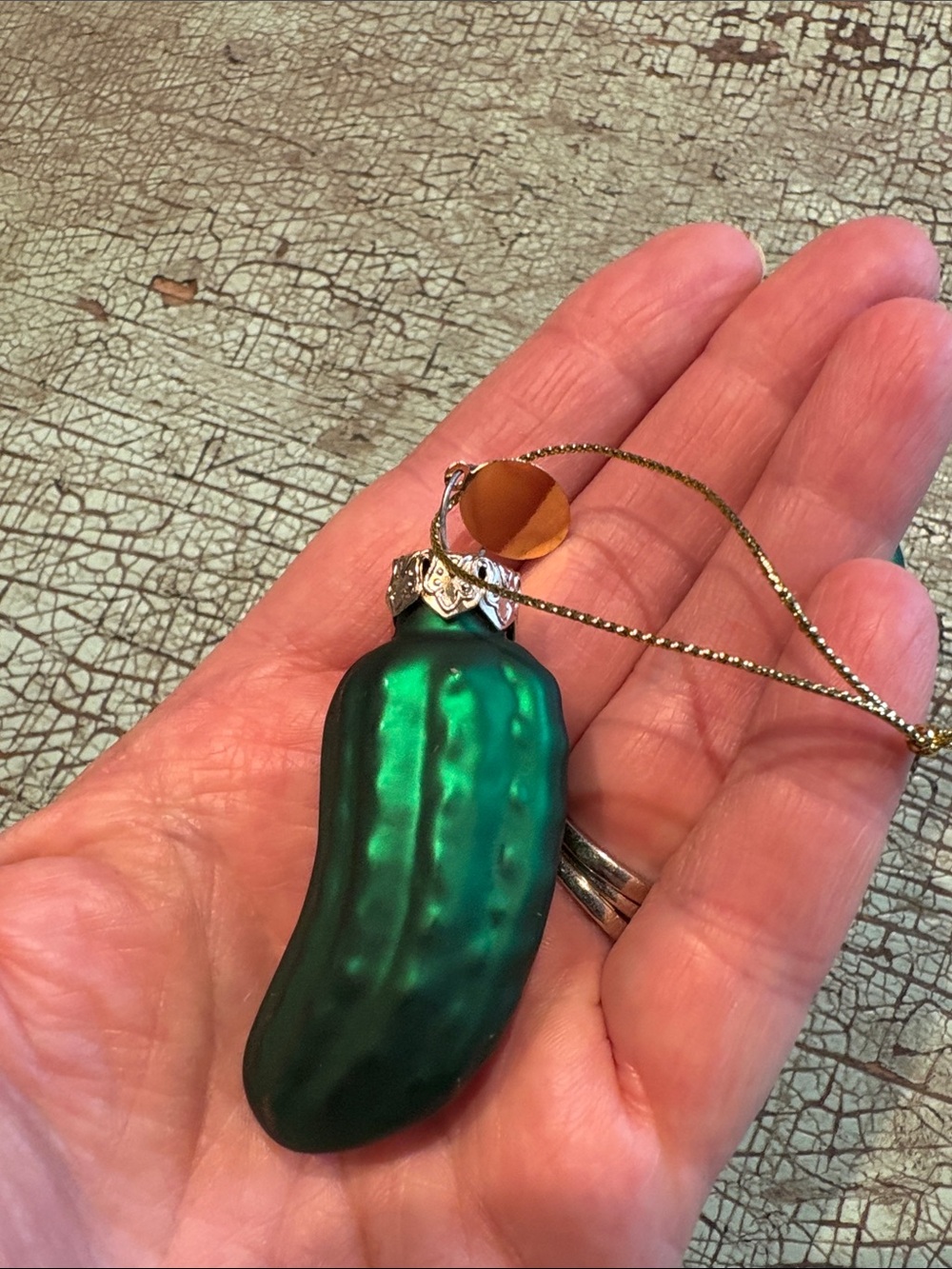 Seasons of Cannon Falls Glass Pickle Ornaments Set of 2 Christmas Pickles - Picture 4 of 5